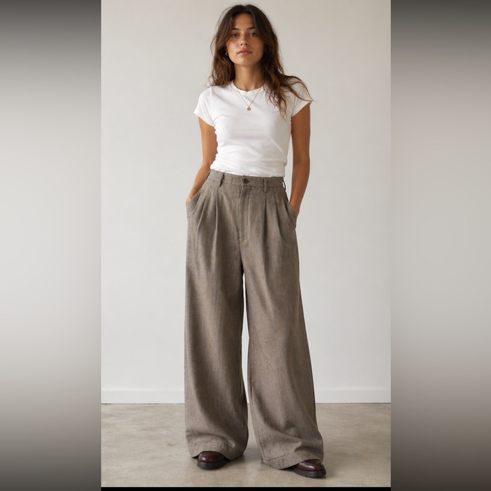 Bellerose Wide-Leg Trousers in Taupe